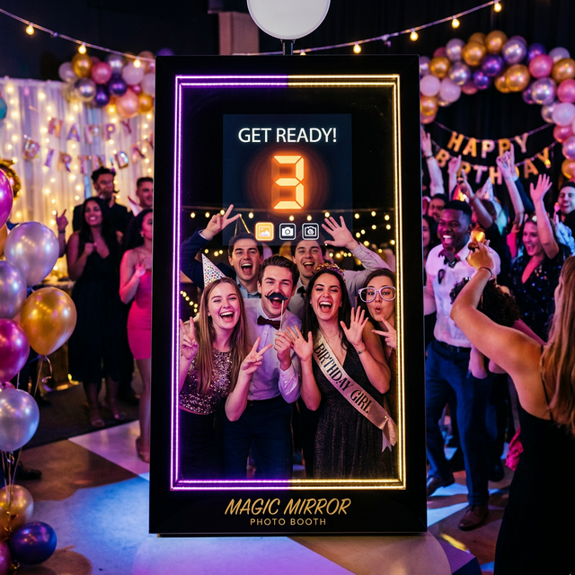 Birthday party photo booth